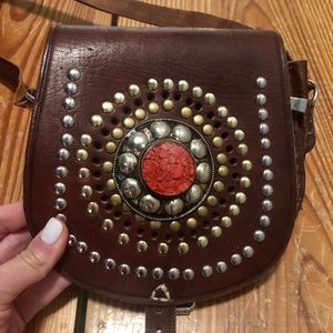 Small Brown Leather Crossbody Purse